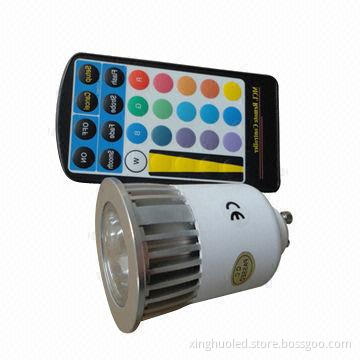 5W RGB GU10 LED spot lamp, full color-changing function, high brightness, high CRI, good function